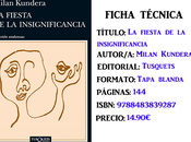 Reseña: fiesta insignificancia, Milan Kundera