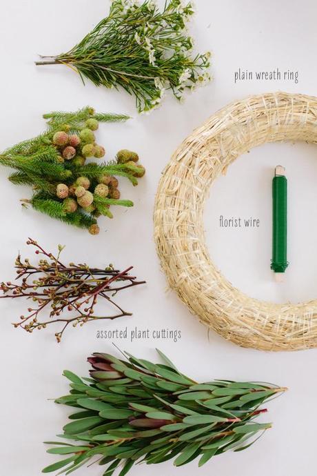 Adornos naturales. Como hacer una Christmas Wreath