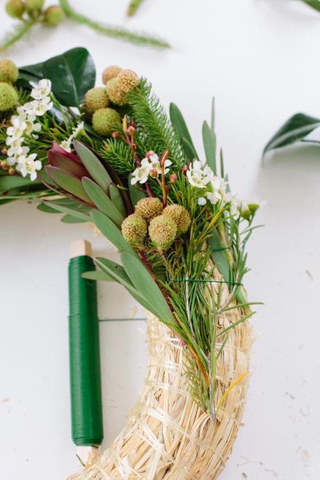 Adornos naturales. Como hacer una Christmas Wreath