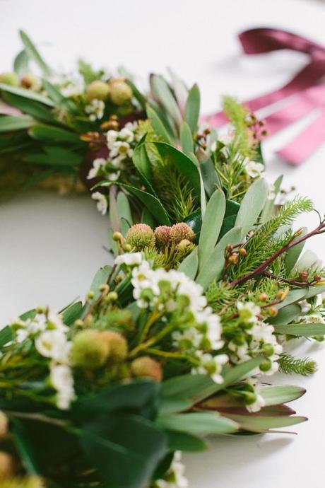 Adornos naturales. Como hacer una Christmas Wreath