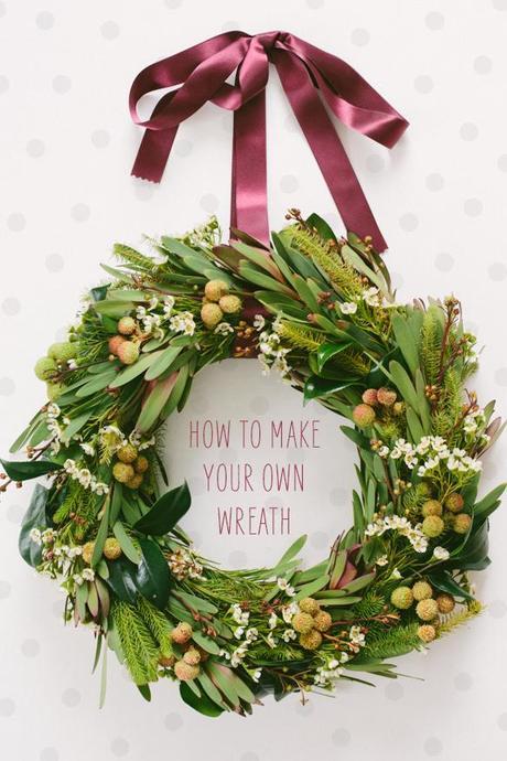 Adornos naturales. Como hacer una Christmas Wreath