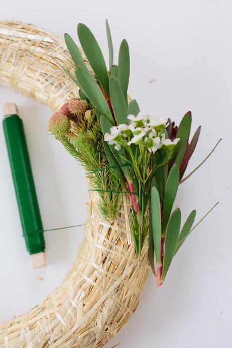 Adornos naturales. Como hacer una Christmas Wreath