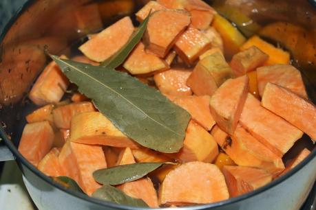 CREMA DE BONIATO Y CALABAZA AL COMINO