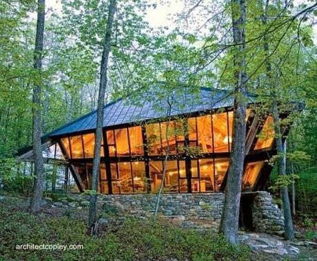 Cabaña orgánica forma diamante en Estados Unidos. Cabaña orgánica forma diamante en Estados Unidos.