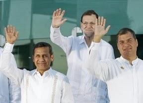 Felipe VI y el presidente Rajoy aterrizan en Veracruz.