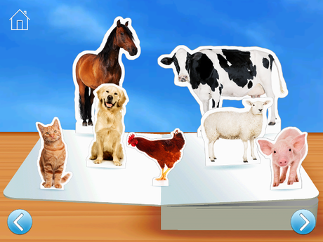 Algunas apps para momentos de ocio Toca los animales de la granja, escucha sus nombres y los sonidos que hacen.