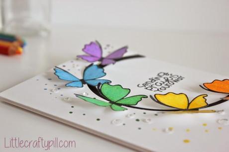 Colorful butterflies with Paper Smooches
