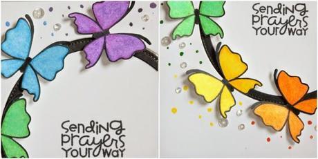 Colorful butterflies with Paper Smooches