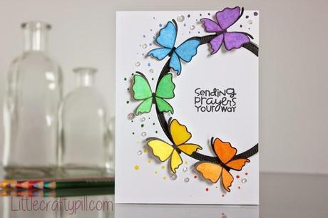 Colorful butterflies with Paper Smooches