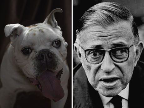 Jean-Paul Sartre y su doble canino