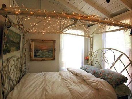 6 ideas para decorar con luces de navidad tu dormitorio