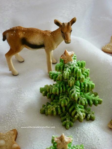 Galletas Árbol Copo de Nieve