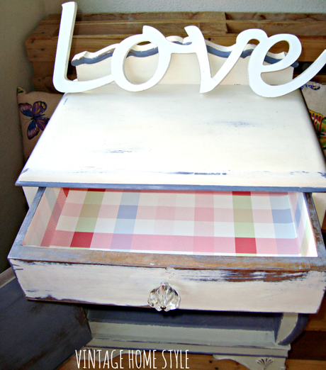Mesita de noche Shabby Chic
