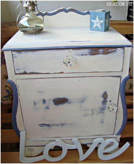 Mesita de noche Shabby Chic