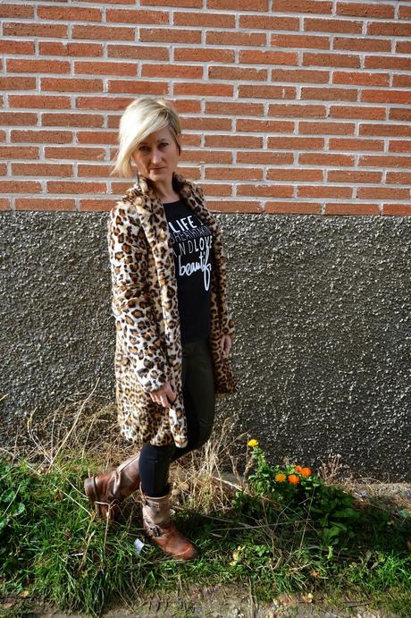 Leopard coat.