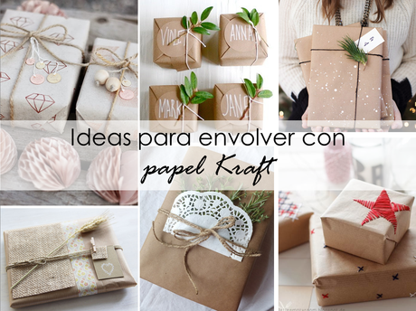 IDEAS CON PAPEL KRAFT PARA ENVOLVER LOS REGALOS NAVIDEÑOS
