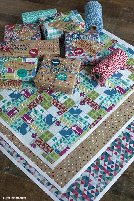 PAPEL DE REGALO Y ETIQUETAS IMPRIMIBLES