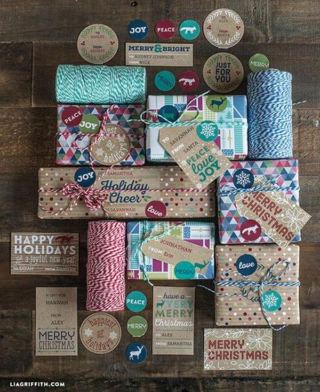 PAPEL DE REGALO Y ETIQUETAS IMPRIMIBLES