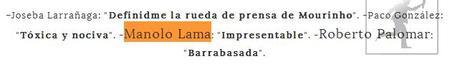 La hipocresía de Manolo Lama con los insultos