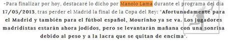 La hipocresía de Manolo Lama con los insultos La hipocresía de Manolo Lama con los insultos