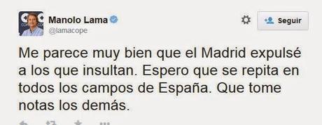 La hipocresía de Manolo Lama con los insultos La hipocresía de Manolo Lama con los insultos