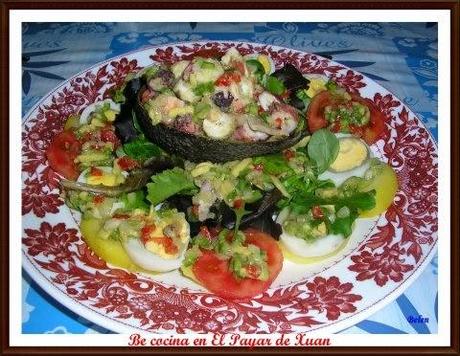 Ensalada con vinagreta de pulpo