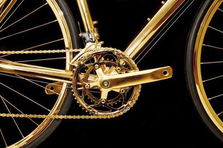 Goldgenie Biciclceta Chapada en Oro 4