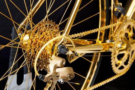 Goldgenie Biciclceta Chapada en Oro 2