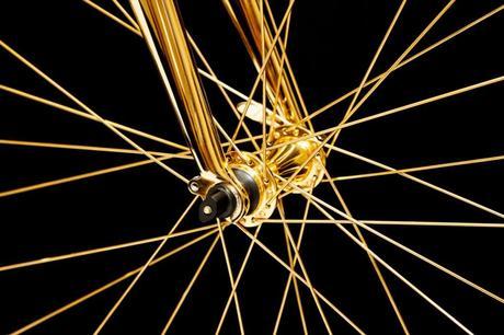 Goldgenie Biciclceta Chapada en Oro 5