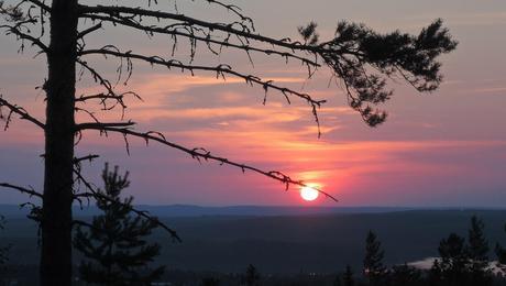 Ristijärvi y la epopeya boreal de Artemiev Puesta de sol desde Saukkovaara