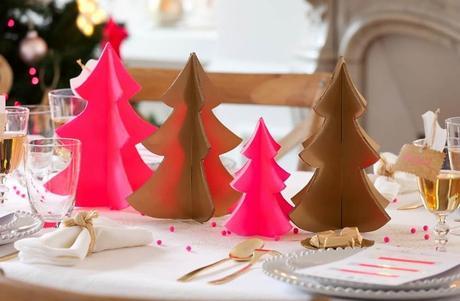 MESA DE NAVIDAD EN ROSA NEON + DIY TARJETA DE SITIO