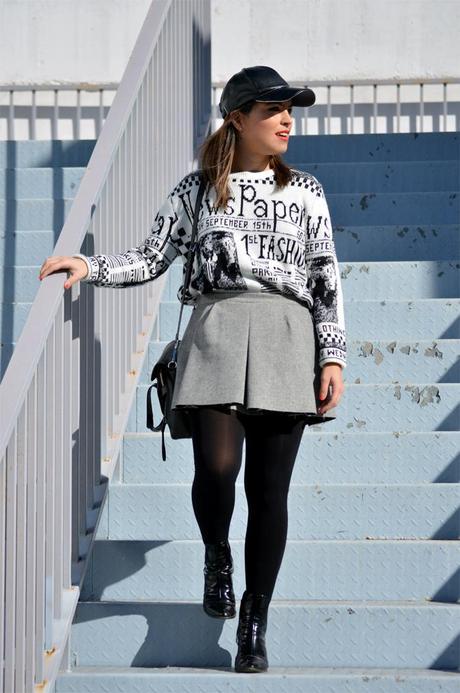 Outfit | Gray skirt Outfit | Gray skirt