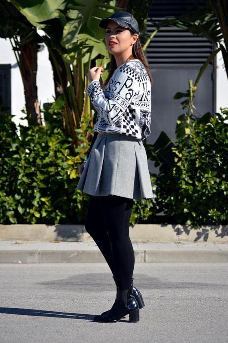Outfit | Gray skirt