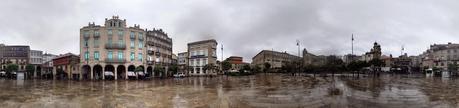 Pontevedra bañada por la lluvia