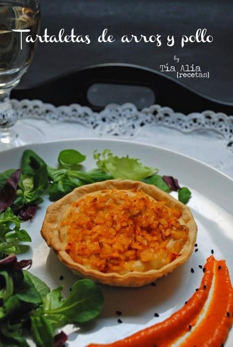 Tartaletas de arroz y pollo para DIRECTAS AL GRANO