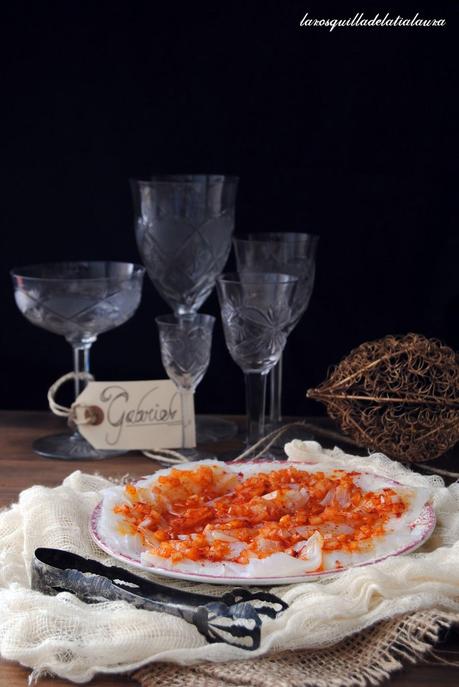 CARPACCIO DE BACALAO AL PIMENTON DE LA VERA
