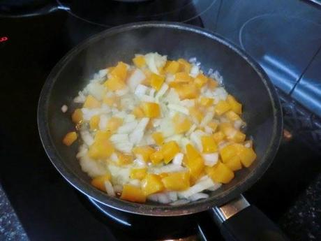 Salmón al horno con patata y calabaza