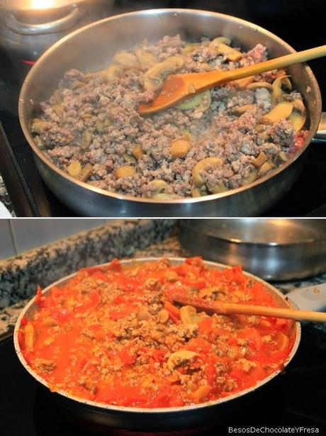 COOKING: CANELONES DE CARNE Y CHAMPIÑONES