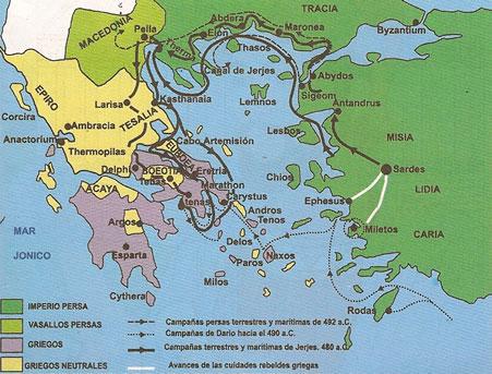 mapa primera guerra medica