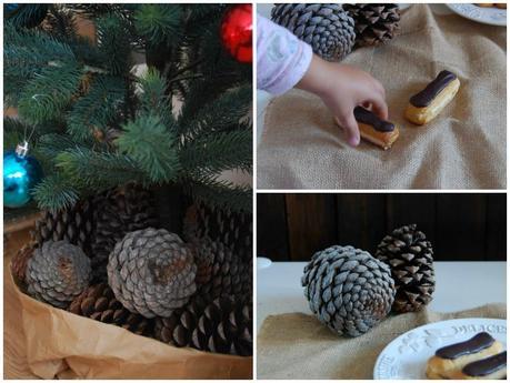 Éclairs de crema y chocolate Éclairs de crema y chocolate