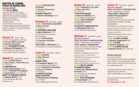 programa mostra cinema italiano 2014