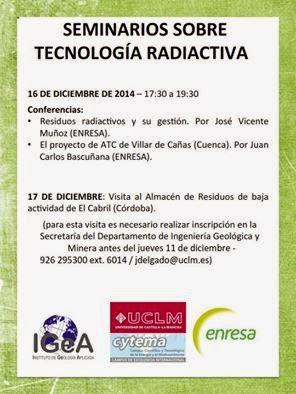 Seminarios sobre Tecnología Radiactiva en la EIMI Almadén