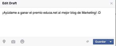 cambiar borrador facebook