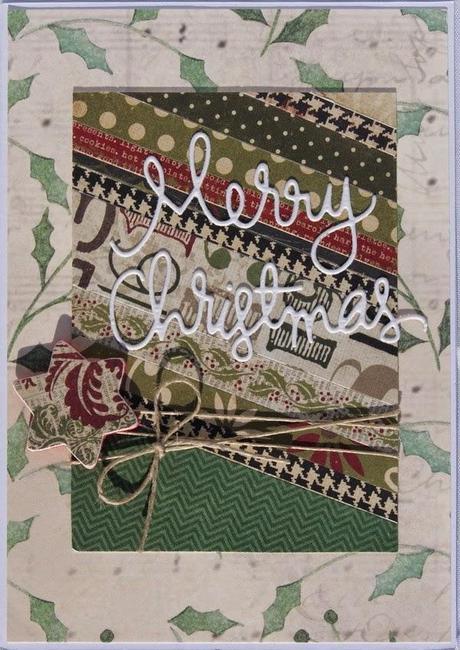 Tarjetas de Navidad con retales Tarjetas de Navidad con retales