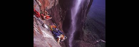 Climbing Angel Falls, camping on the cliff via adrenaline junkies hanging while they sleep