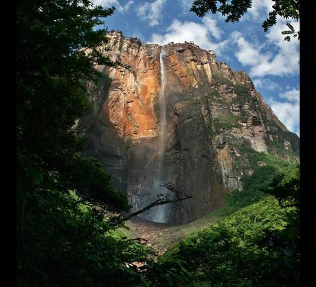 View of the Salto Angel taken during dry season, when the falls have a small discharge