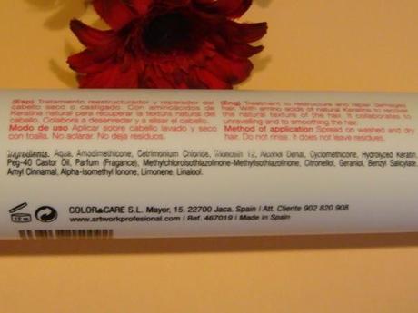 Reestructurante Texturizante Keratin Reflect de ART.WORK Professional Haircare.