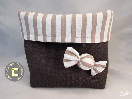 Cesta de arpillera y loneta para Jenny