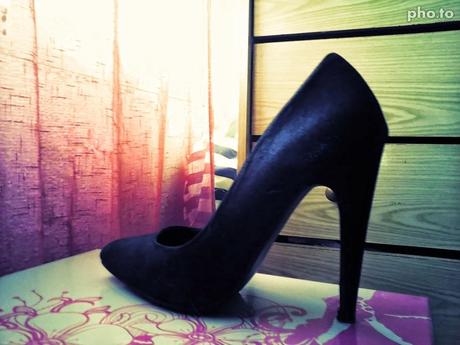 Stiletos Negros En Raso