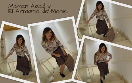 falda midi verde caqui